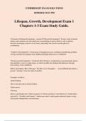 Lifespan, Growth, Development Exam 1 Chapters 1-3 Exam Study Guide.