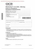 Actual 2024 OCR GCSE Geography B Geography for Enquiring Minds J384/02: People and society Merged Question Paper + Mark Scheme + Resource Booklet