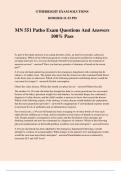 MN 551 Patho Exam Questions And Answers 100% Pass