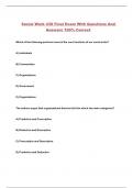 Social Work 438 Final Exam With Questions And Answers 100% Correct