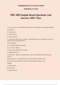 NBC-HIS Sample Board Questions And Answers 100% Pass