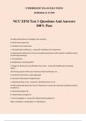 NCC EFM Test 1 Questions And Answers 100% Pass