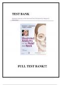 Test Bank - for Illustrated Anatomy of the Head and Neck 5th Edition by Margaret J. Fehrenbach, All Chapters | Complete Guide A+