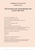 Nazi Germany Exam 1 Exam Questions And Answers 100% Pass.