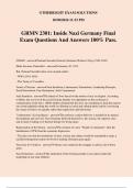 GRMN 2301: Inside Nazi Germany Final Exam Questions And Answers 100% Pass.