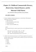 Chapter 32: Childhood Communicable Diseases, Bioterrorism, Natural Disasters, and the Maternal–Child Patient