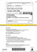 Pearson Edexcel Level 3 GCE Chemistry Advanced Subsidiary PAPER 1: Core Inorganic and Physical Chemistry MAY 2024 Combined Question Paper and Mark Scheme