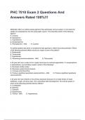 PHC 7010 Exam 2 Questions And Answers Rated 100%!!!