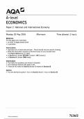 A-Level AQA 2024 Economics Paper 2 Including Mark Scheme