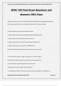 APSC 169 Final Exam Questions and Answers 100% Pass