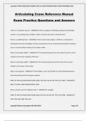 Articulating Crane Reference Manual Exam Practice Questions and Answers