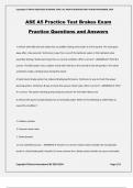 ASE A5 Practice Test Brakes Exam Practice Questions and Answers