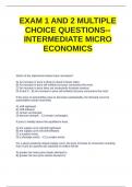 Exam (elaborations) ECO4010  Intermediate Microeconomics final exam review questions with 100% correct answers