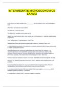  ECO4010  Intermediate Microeconomics and Its Application; final exam review questions with correct answers graded A+