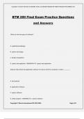 BTM 200 Final Exam Practice Questions and Answers