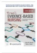 TESTBANK FOR EVIDENCE-BASED NURSING: THE RESEARCH PRACTICE CONNECTION 5th EDITION 