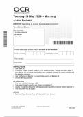 A-LEVEL 2024 OCR BUSINESS PAPER 1 / 2 / 3 INCLUDING ALL MARK SCHEMES