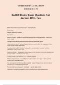 Rad400 Review Exam Questions And Answers 100% Pass