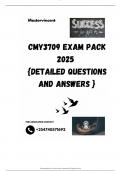 CMY3709 EXAM PACK 2025  {DETAILED QUESTIONS AND ANSWERS }