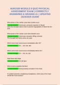 NUR 2180 MODULE 8 QUIZ PHYSICAL ASSESSMENT EXAM | CORRECTLY ANSWERED & GRADED A+ | UPDATED 2024/2025 GUIDE