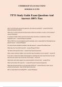 TTT1 Study Guide Exam Questions And Answers 100% Pass