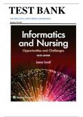 TEST BANK INFORMATICS AND NURSING 6TH EDITION Jeanne Sewell questions and answers A+