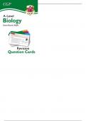 AQA A LEVEL BIOLOGY CGP REVISION + QUESTION FLASHCARDS