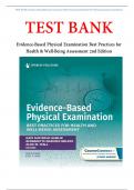 TEST BANK FOR Evidence-Based Physical Examination Best Practices for Health & Well-Being Assessment 2nd Edition | BEST STUDY GUIDE