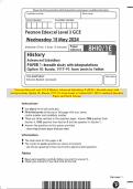 Pearson Edexcel Level 3 GCE History Advanced Subsidiary PAPER 1: Breadth study with interpretations Option 1E: Russia, 1917–91: from Lenin to Yeltsin MAY 2024 Combined Question Paper and Mark Scheme