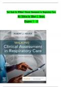 Test Bank For Wilkins' Clinical Assessment in Respiratory Care 9th Edition By Al Heuer ( ) / 9780323696999 / Chapter 1-21 / Complete Questions and Answers A+