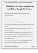 COMMERCE 2DA3: Flashcards (midterm to final) Exam Study Guide Solutions