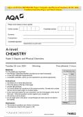 AQA A-LEVEL CHEMISTRY Paper 2 Organic and Physical Chemistry JUNE 2024 Combined Question Paper and Mark Scheme