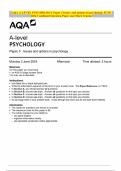 AQA A-LEVEL PSYCHOLOGY Paper 3 Issues and options in psychology JUNE 2024 Combined Question Paper and Mark Scheme