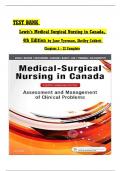 Test Bank Medical Surgical Nursing in Canada 4th Edition Lewis: Questions and answers 100% Solved