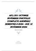 AFL1501 OCTOBER NOVEMBER PORTFOLIO   Semester 2 2024 - DUE 12 November 2024