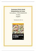 Summary globalisation and crime Franko 3rd edition 2019 entire book, a bit more elaborate that regular summaries