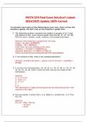 MATH 534 Final Exam Solution’s Latest 2024/2025 Update 100% Correct