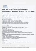 PNE 103. Ch. 27 Caring for Clients with Hypertension. Med/Surg. Nursing 12th Ed. Timby