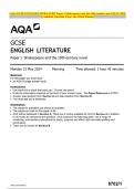 AQA GCSE ENGLISH LITERATURE Paper 1 Shakespeare and the 19th-century novel MAY 2024 Combined Question Paper and Mark Scheme