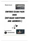 CMY1503 EXAM PACK 2025  {DETAILED QUESTIONS AND ANSWERS }