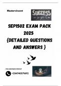 SEP1502 EXAM PACK 2025  {DETAILED QUESTIONS AND ANSWERS }