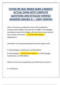 PATHO NR 283/ NR283 EXAM 1 NEWEST  ACTUAL EXAM WITH COMPLETE  QUESTIONS AND DETAILED VERIFIED  ANSWERS GRADED A+ | 100% VERIFIED