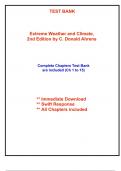 Test Bank for Extreme Weather and Climate, 2nd Edition by Ahrens (All Chapters included)