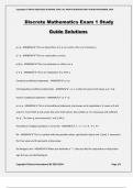 Discrete Mathematics Exam 1 Study Guide Solutions