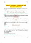 Nur 502 - Advanced Patho Exam Prep Questions & Answers