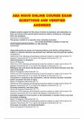 AEA WAVE ONLINE COURSE EXAM QUESTIONS AND VERIFIED ANSWERS