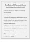 State Portion: NE Real Estate License Exam Prep Questions and Answers