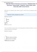  NSG 6435 Week 10 Final Exam (2 Versions) / NSG6435 Week 10 Final Exam -Family Health - Pediatrics- (Latest-2024): South University (100% Correct Q & A)