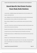 Hawaii-Specific Real Estate Practice Exam Study Guide Solutions