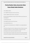 Florida Realtor Sales Associate State Exam Study Guide Solutions